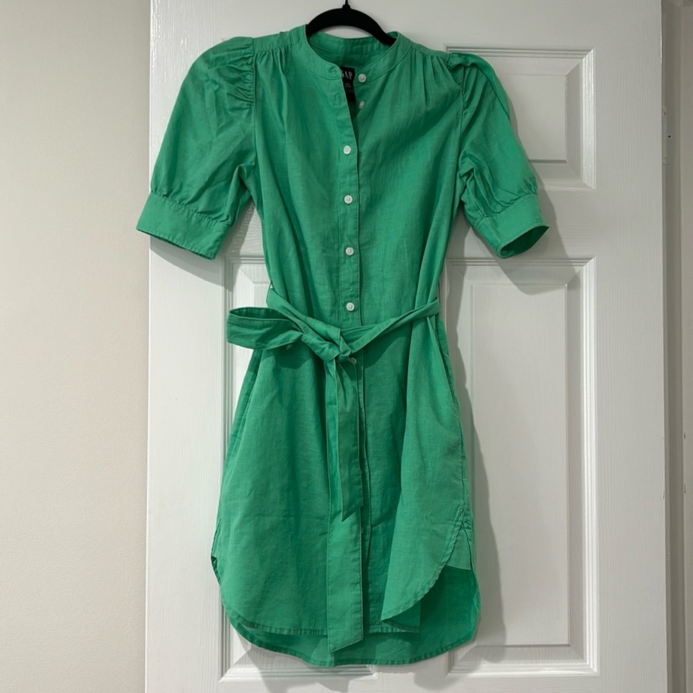 Gap Linen Shirt Dress NWT XS Petite